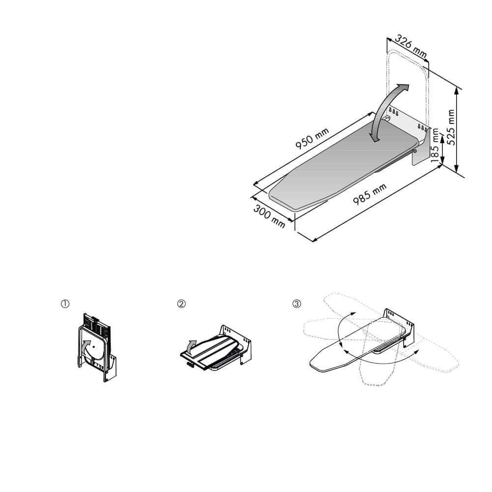 Folding ironing board