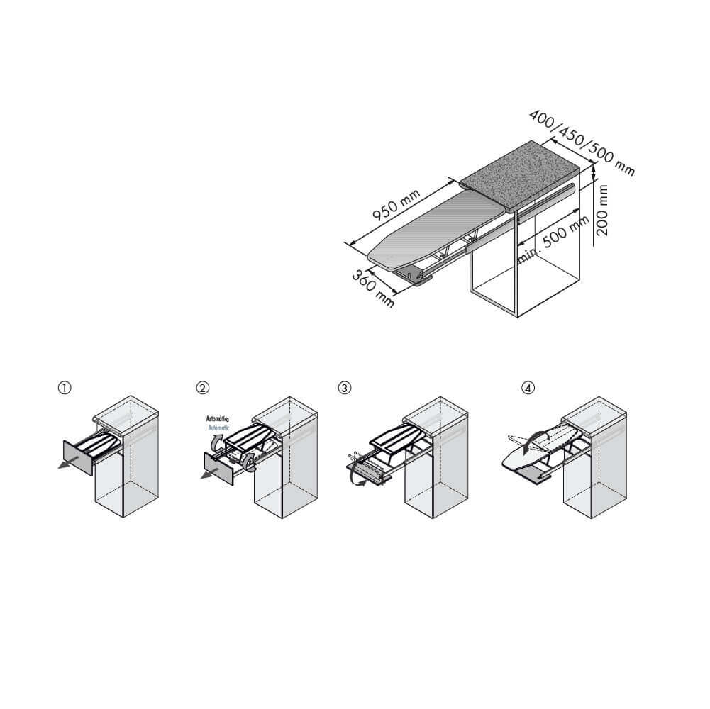 Pull-out ironing board