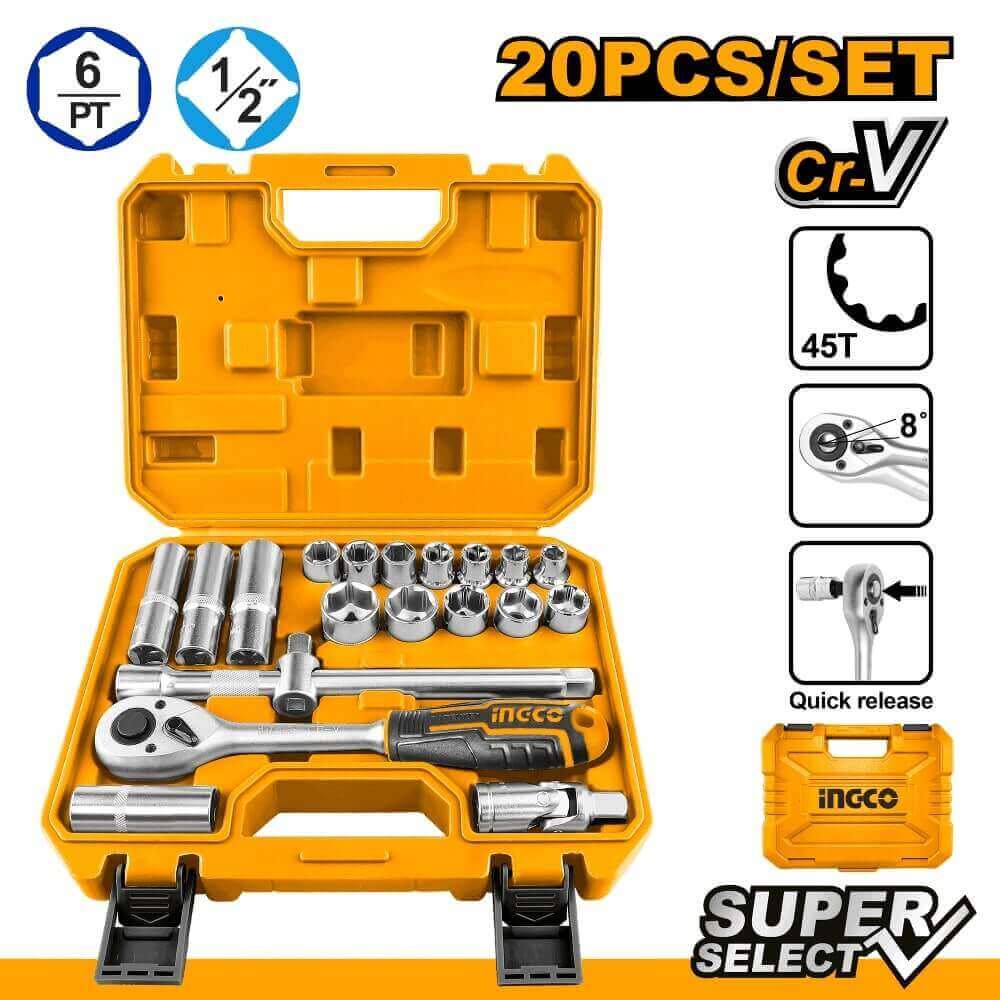 Socket Set 1/2 Inches 20 Pcs