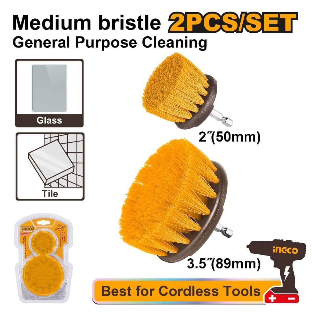 Medium Bristle Brush Set 2 PCS