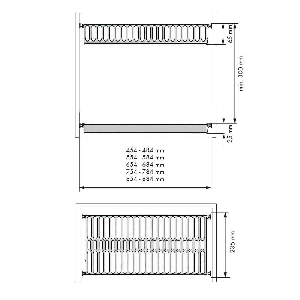 Dish and glass rack set inox