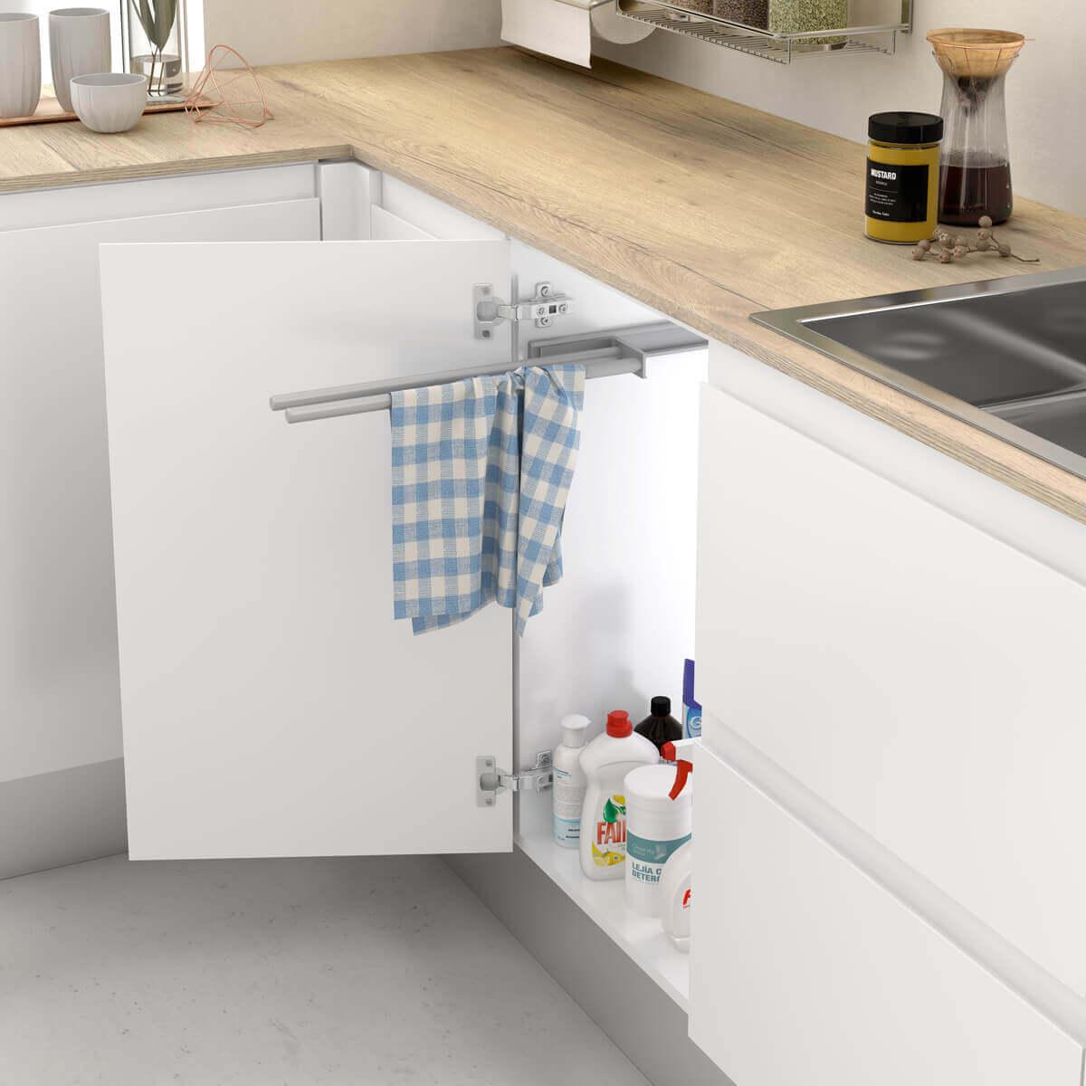 Pull-out towel rack