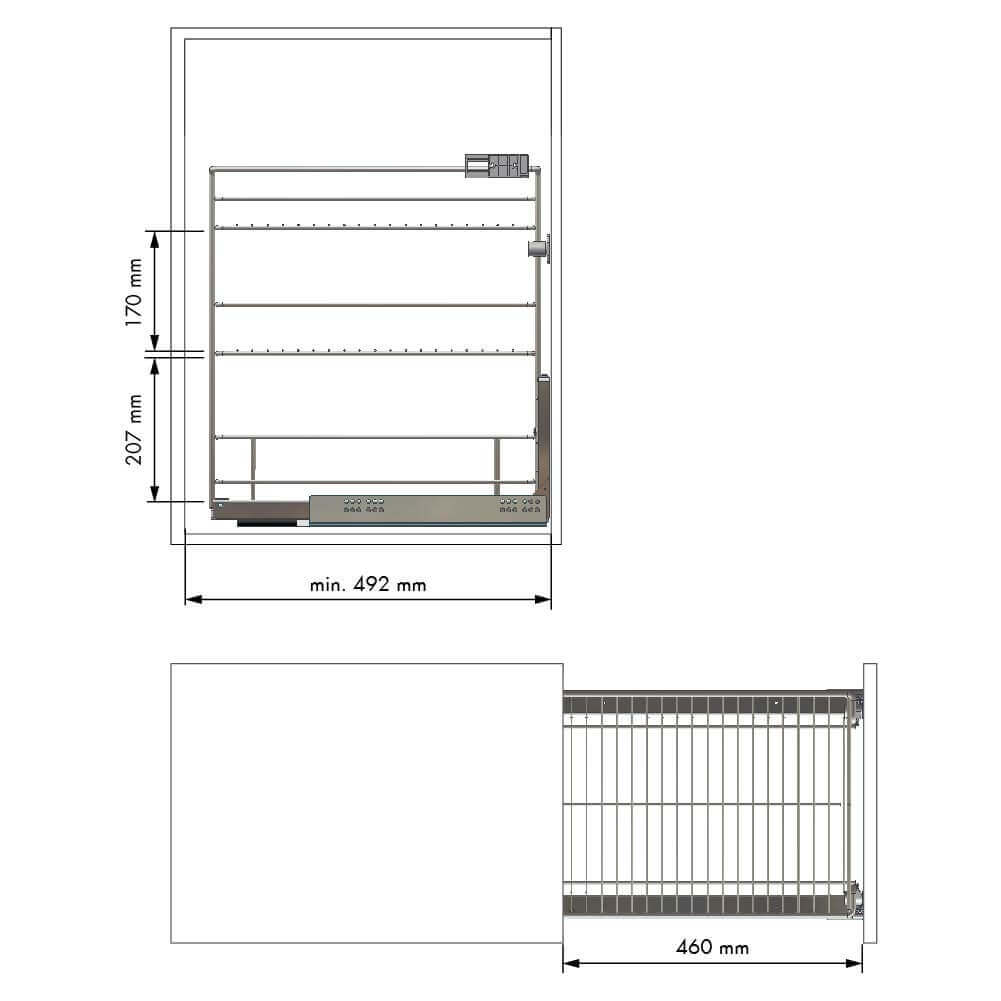 Pull-out pantry basket 