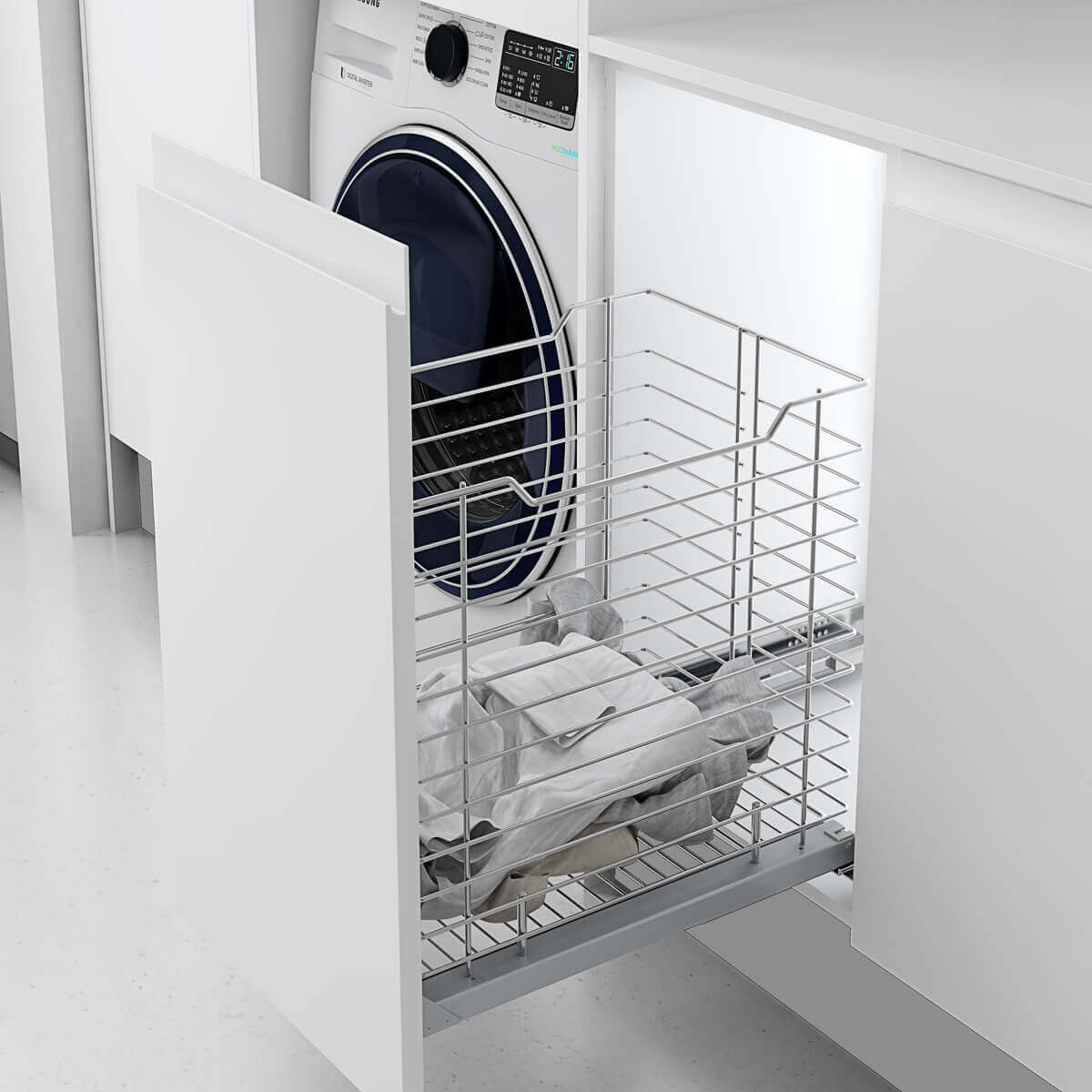 Pull-out laundry basket