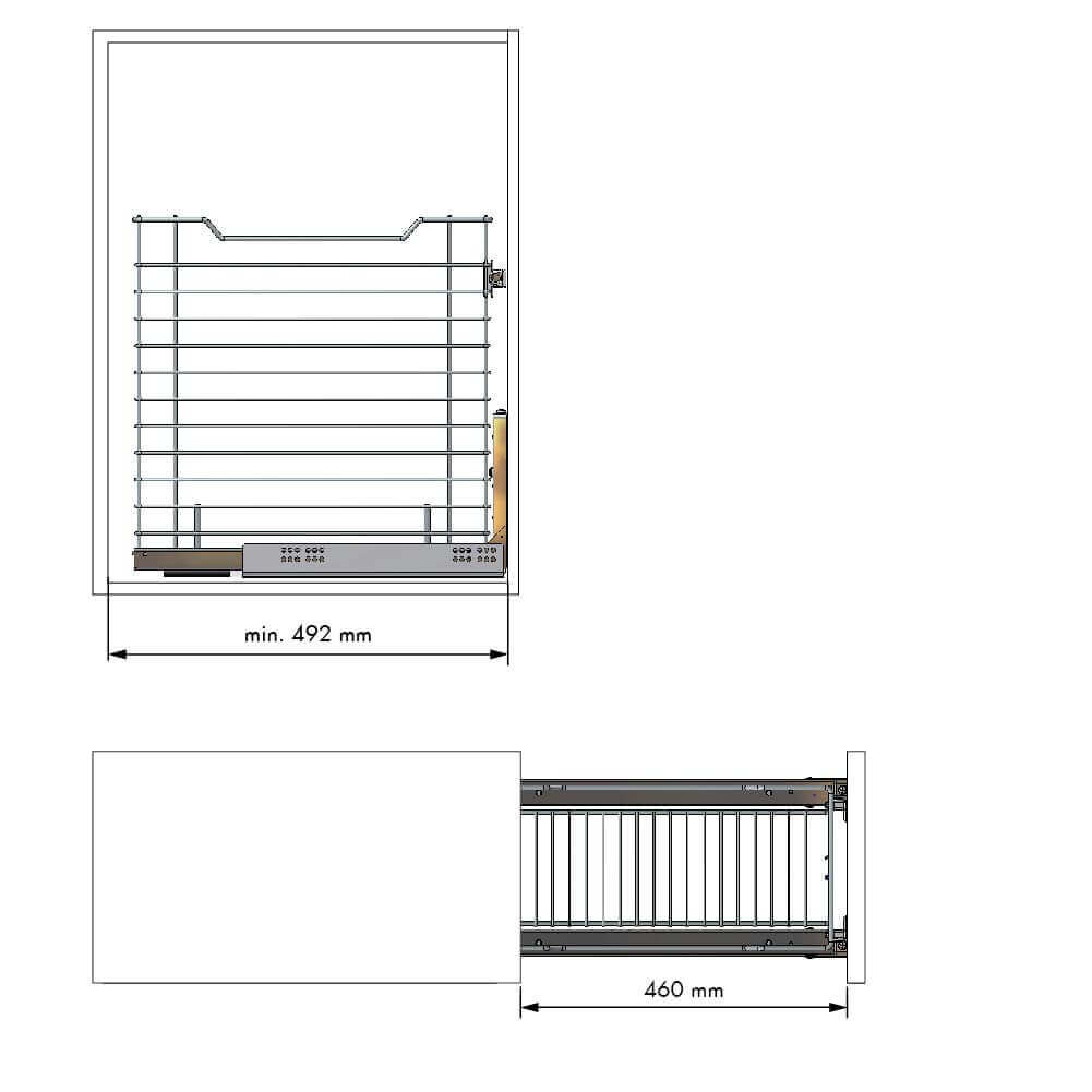 Pull-out laundry basket