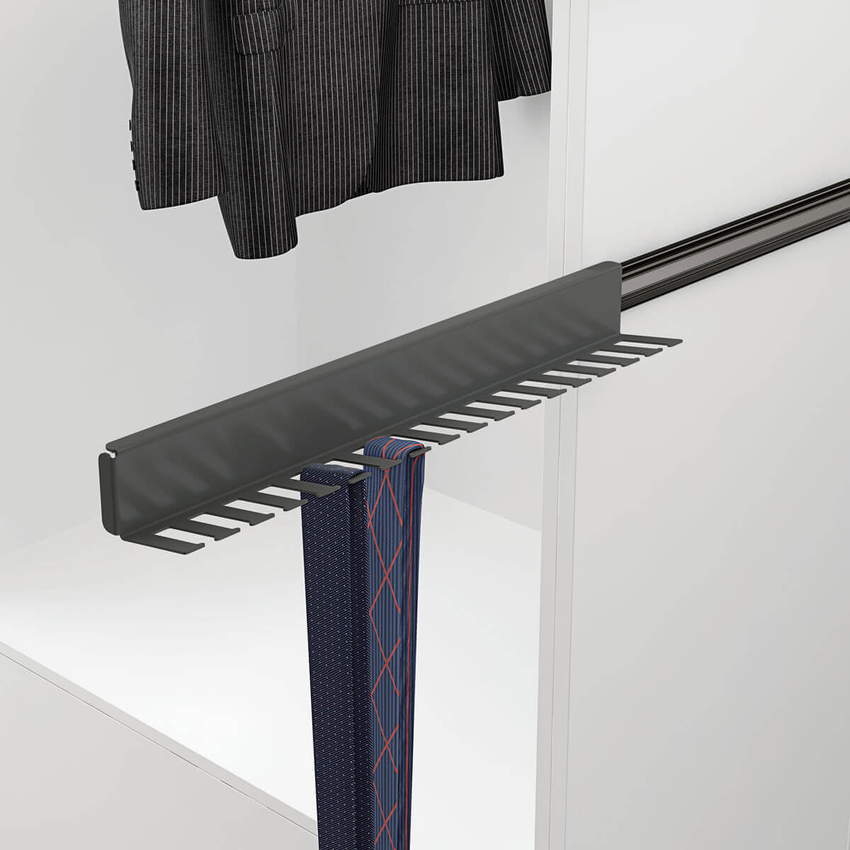 Pull-out tie-belt holder