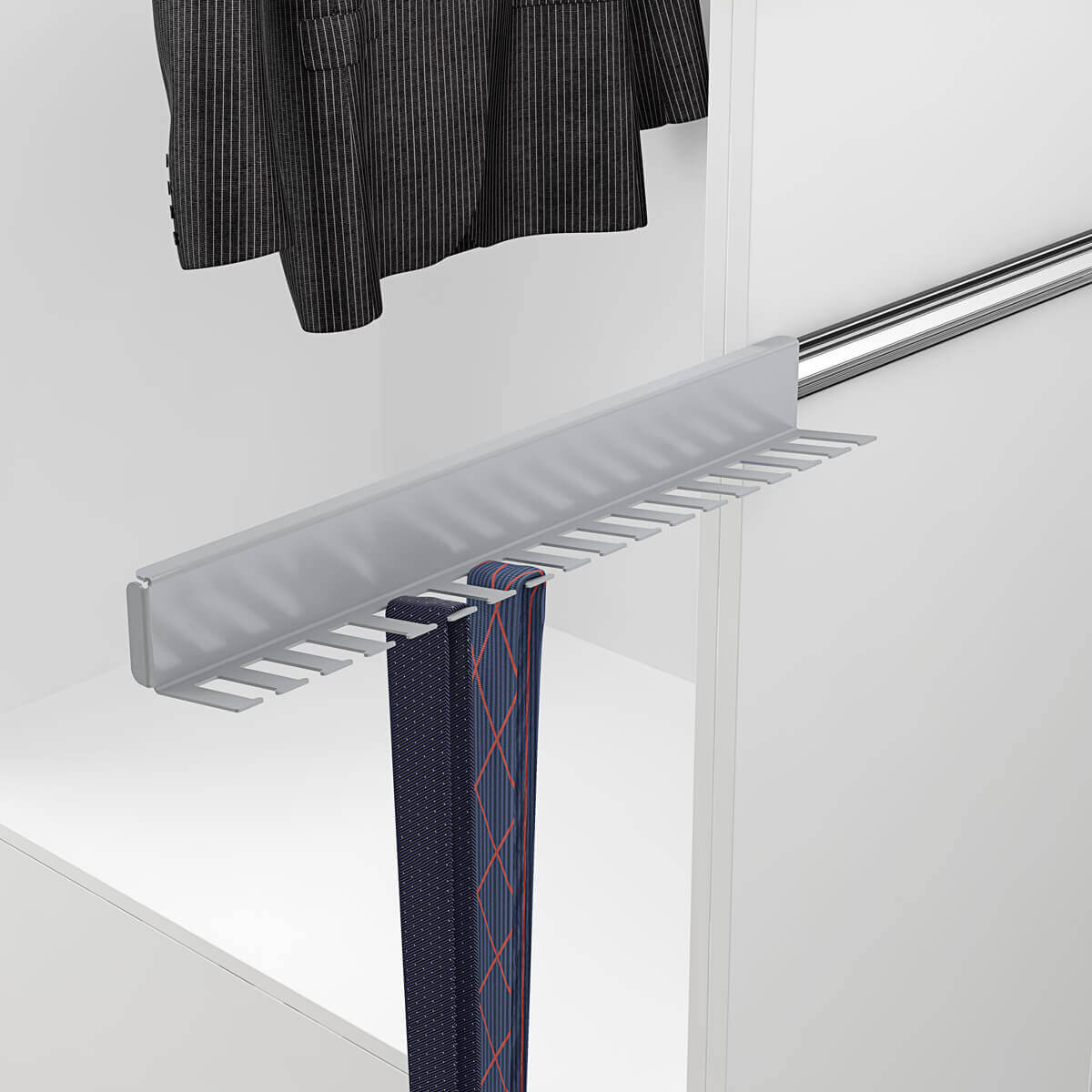 Pull-out tie-belt holder