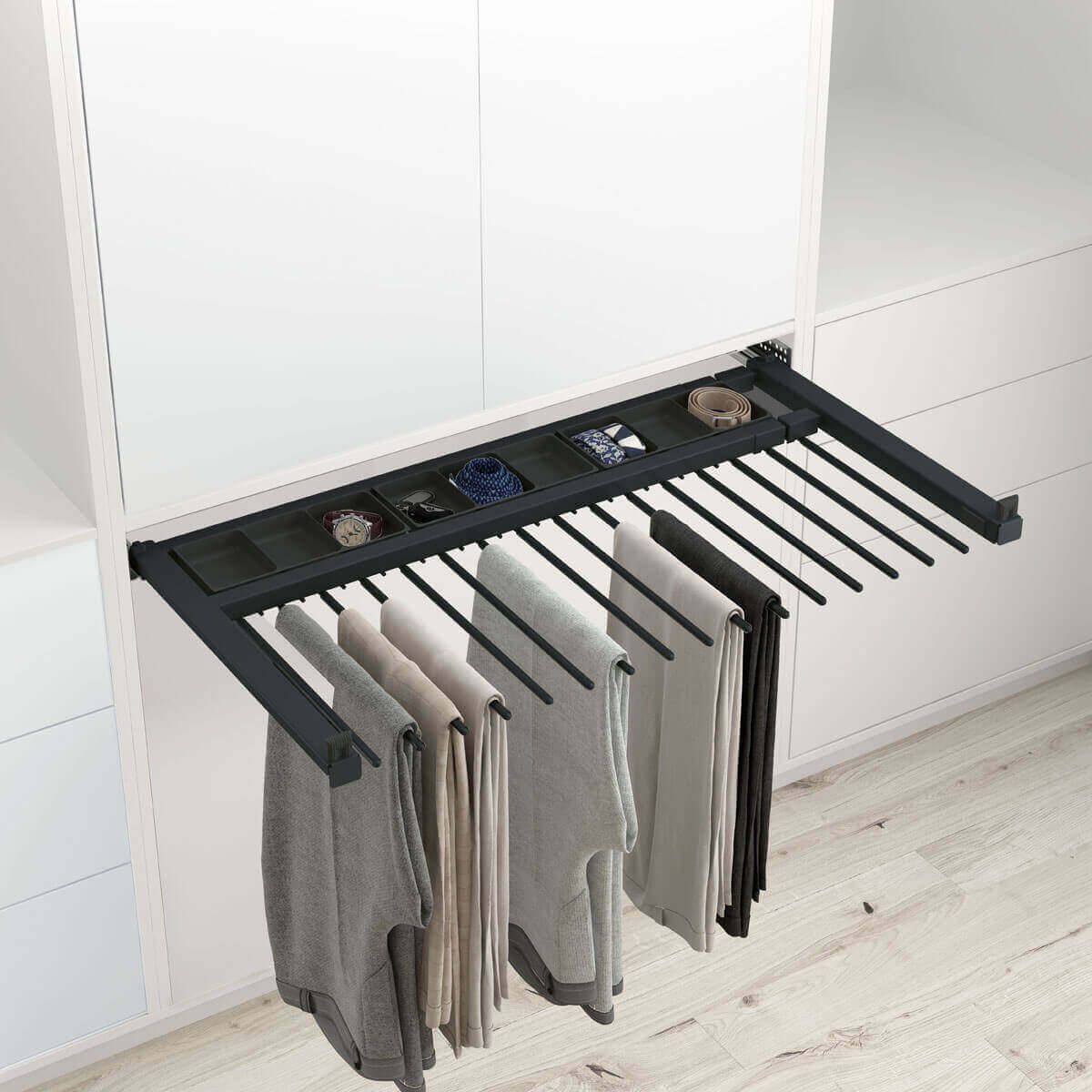 Pull-out trouser holder