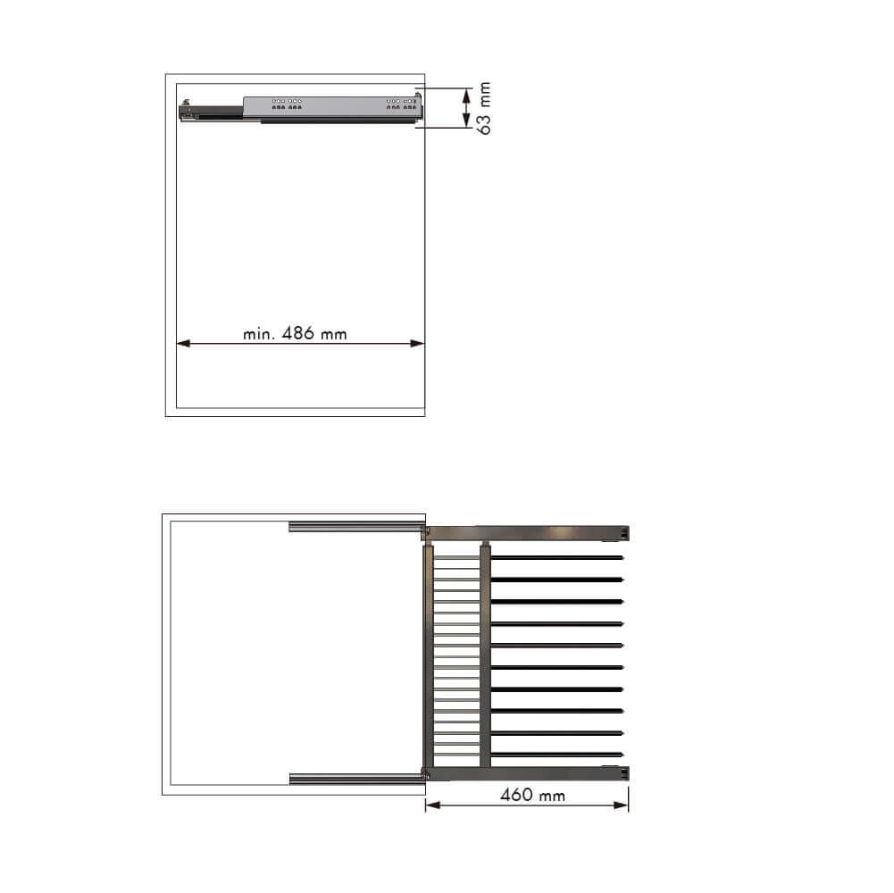 Pull-out trouser holder
