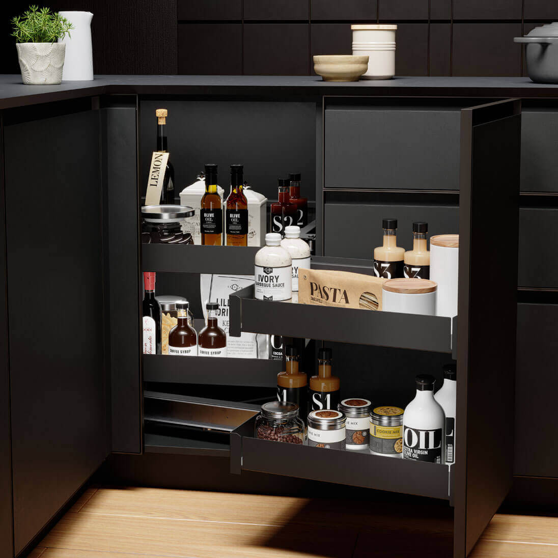 Corner pull-out