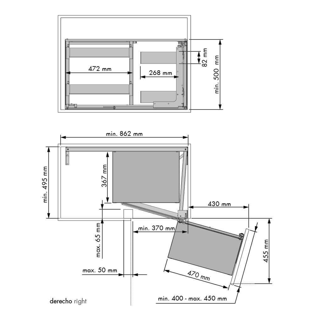 Corner pull-out