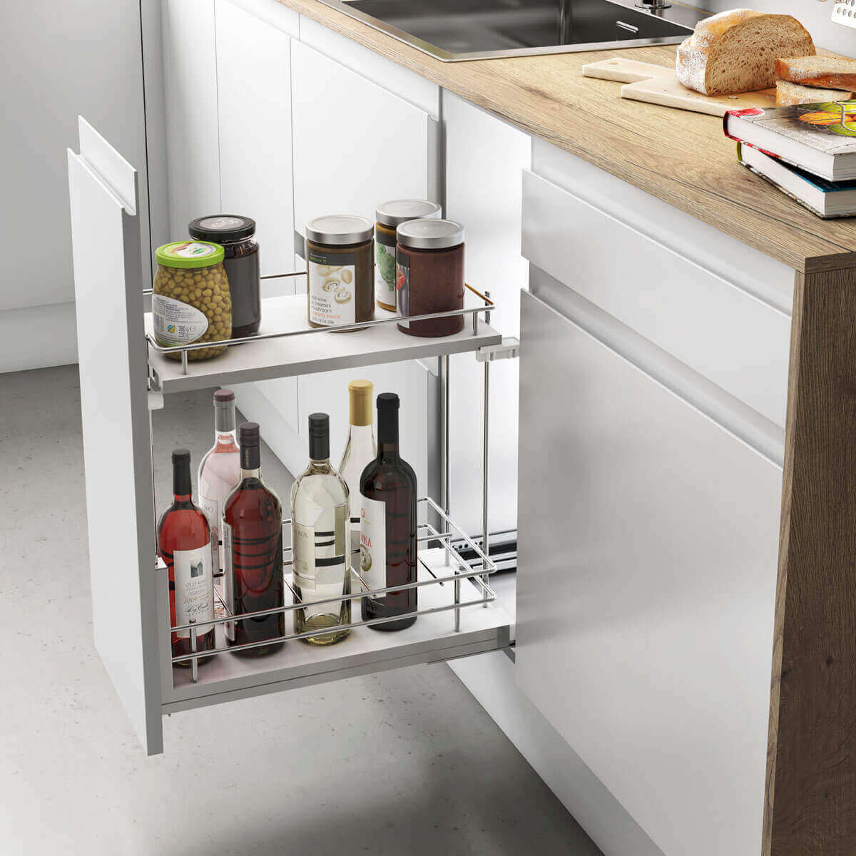 Pull-out Bottle Basket CLASSIC FLAT