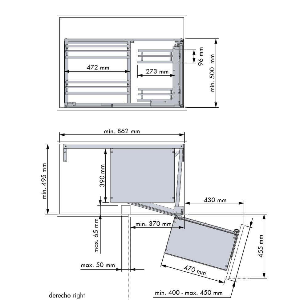 Corner Pull-out Frame