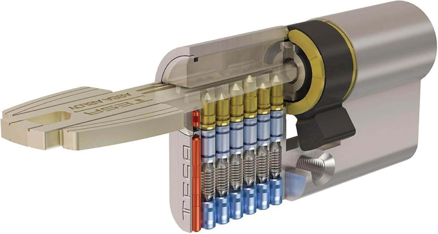 Double clutch security cylinder