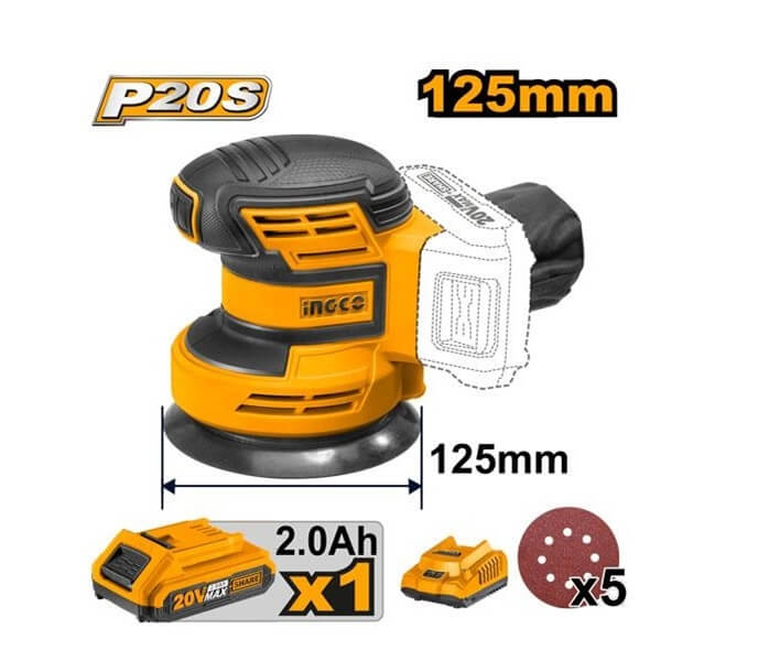 Cordless Random Orbit Sander 125mm 20V