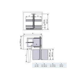 Corner pull-out frame