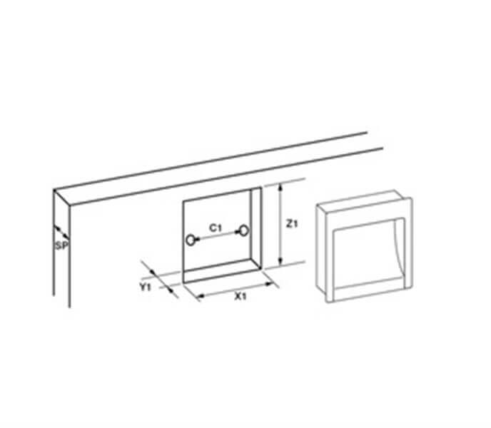 built-in handle 374