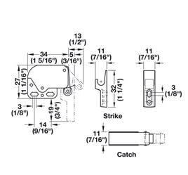 Mini-Latch Automatic Spring Catch