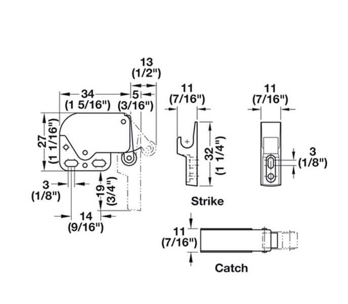 Mini-Latch Automatic Spring Catch