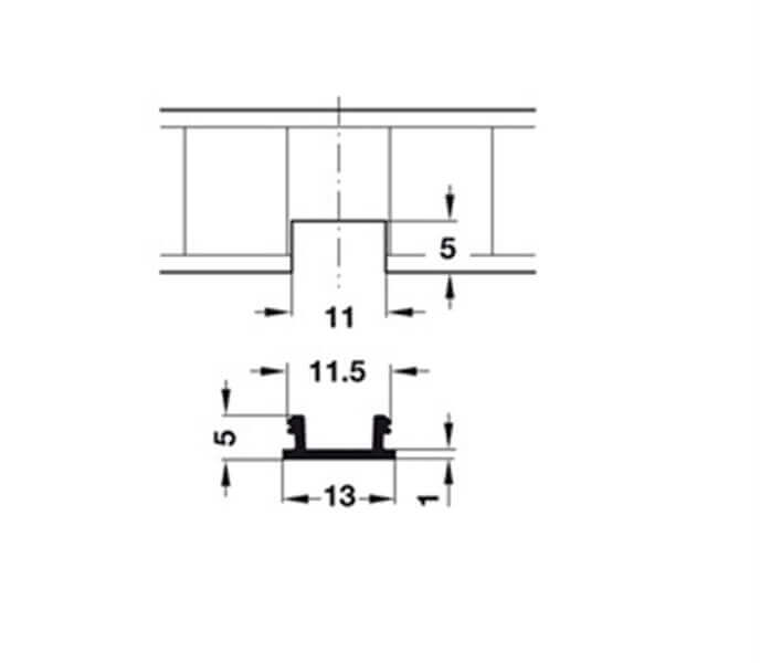 Shelf support strip