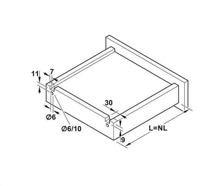 Matrix Self and soft closing Drawer runner