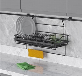 Wall-mounted dish rack