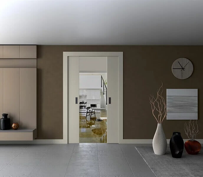 Two sliding simultaneous doors opening kit 120KG