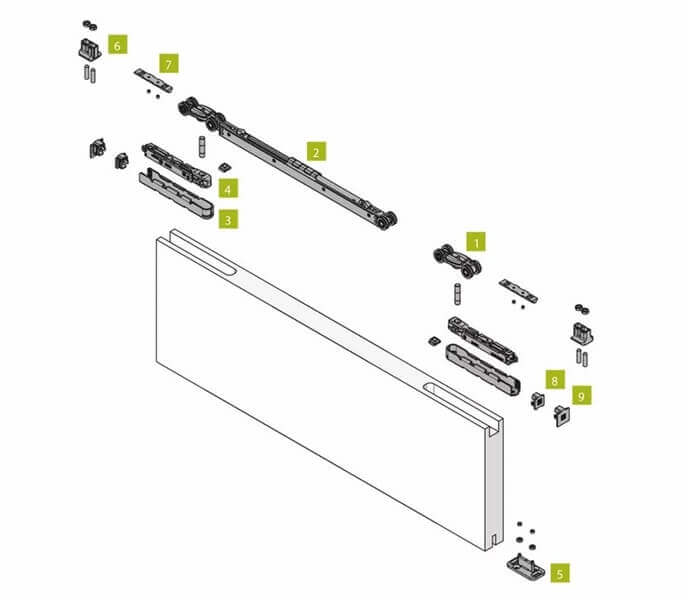 Flush Sliding Door kit 120KG