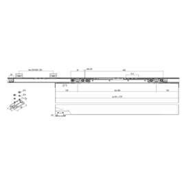 Flush Sliding Door kit 120KG