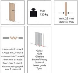 Folding door 120KG