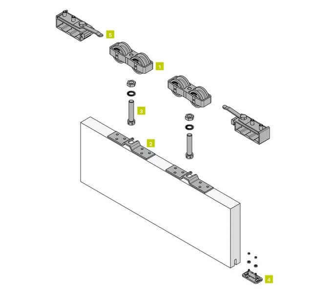 Sliding door system 250KG