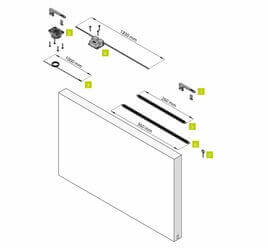 Self-close Sliding door system 80KG