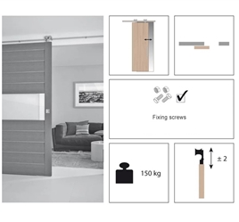 EXTeRUS Sliding System For Wooden Door 150KG