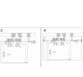 EXTeRUS Sliding System For Glass Door 150KG