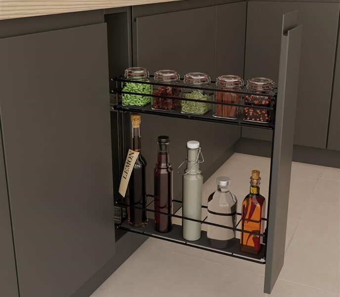 Pull-out bottle side runners CLASSIC