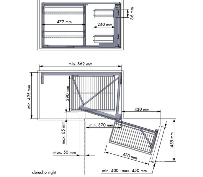 Articulated Corner Pull-Out Frame CLASSIC