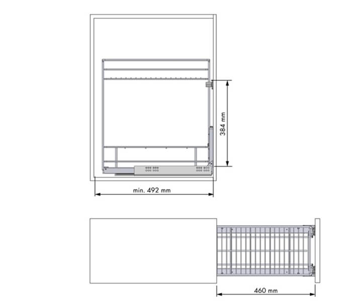 Pull-out Bottle Basket CLASSIC
