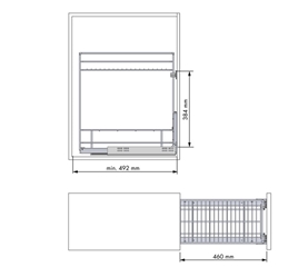 Pull-out Bottle Basket CLASSIC