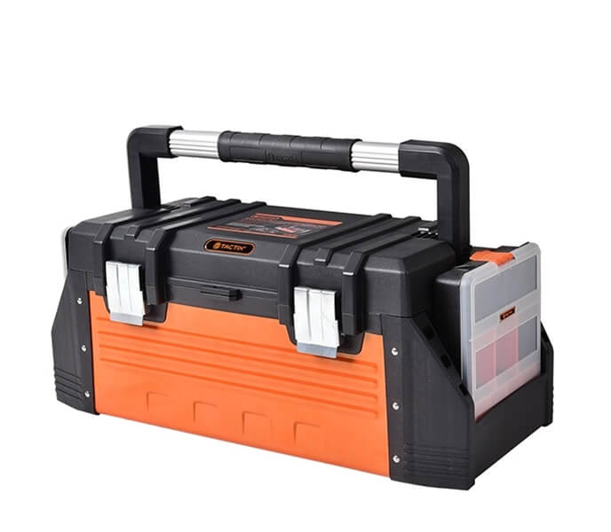 Plastic & Metal Tool Box With 2pc Organizers