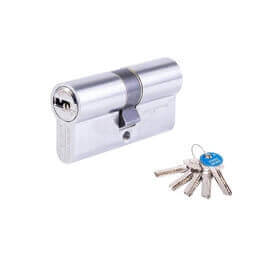 Double clutch security cylinder